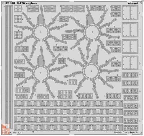 Eduard Accessories 1:32 B-17G engines for HK Models