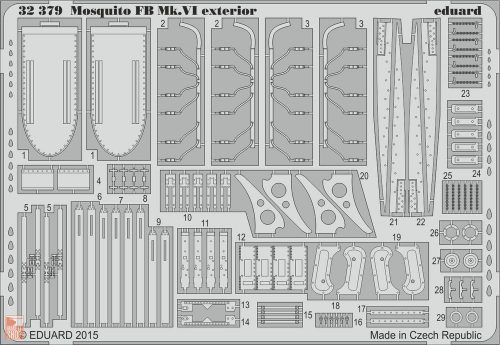 Eduard Accessories 1:32 Mosquito Mk.VI exterior for Tamiya