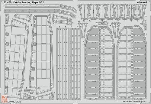 Eduard Accessories 1:32 Yak-9K landing flaps for ICM