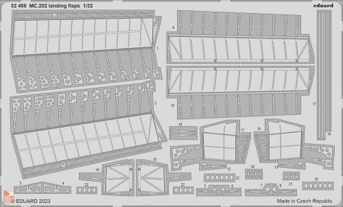 Eduard Accessories 1:32 MC.202 landing flaps 1/32 ITALERI