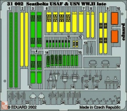 Eduard Accessories 1:32 Seatbelts UAF & USN WWII late