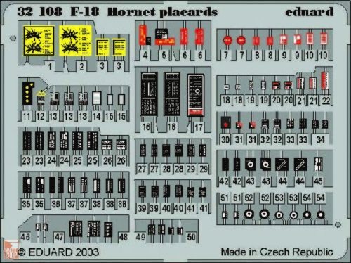 Eduard Accessories 1:32 F-18 Hornet placards