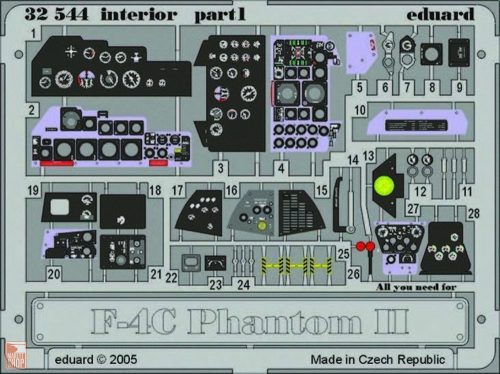 Eduard Accessories 1:32 F-4C Phantom II interior für Tamiya Bausatz