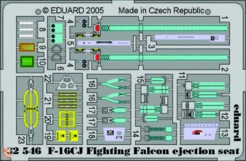 Eduard Accessories 1:32 F-16CJ Fighting Falcon ejection seat für Tamiya Bausatz