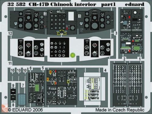 Eduard Accessories 1:32 CH-47D Chinook interior für Trumpeter-Bausatz