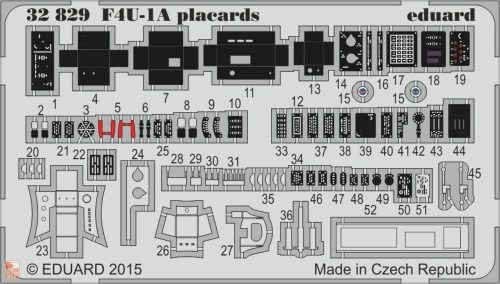 Eduard Accessories 1:32 F4U-1A placards for Tamiya