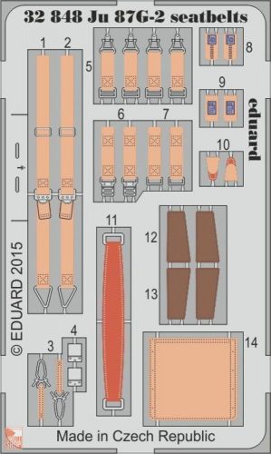 Eduard Accessories 1:32 Ju 87G-2 seatbelts for Trumpeter