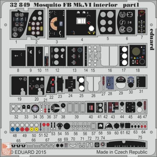 Eduard Accessories 1:32 Mosquito Mk.VI interior for Tamiya