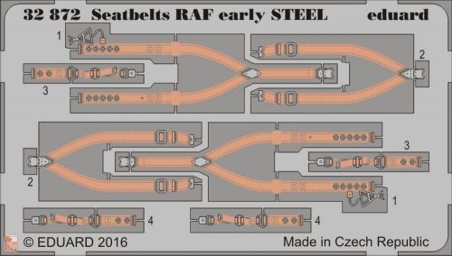 Eduard Accessories 1:32 Seatbelts RAF early STEEL