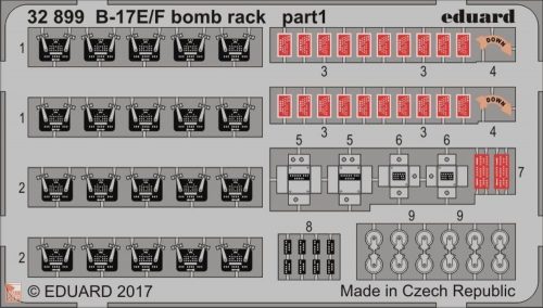 Eduard Accessories 1:32 B-17E/F bomb rack for HKM