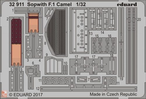 Eduard Accessories 1:32 Sopwith F.1 Camel for Wingnut Wings