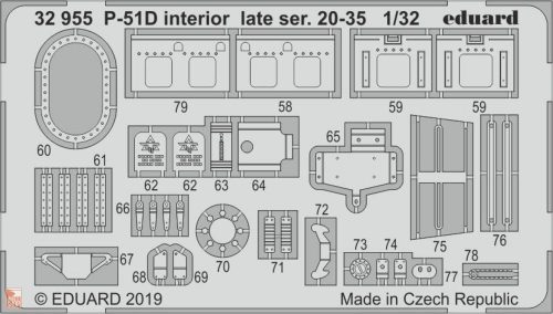 Eduard Accessories 1:32 P-51D interior late ser. 20-35 f. Tamiya