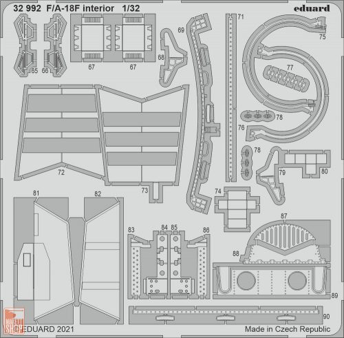 Eduard Accessories 1:32 F/A-18F interior, for REVELL