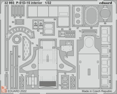 Eduard Accessories 1:32 P-51D-15 interior for REVELL