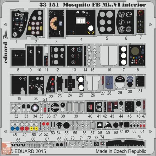 Eduard Accessories 1:32 Mosquito Mk.VI interior for Tamiya