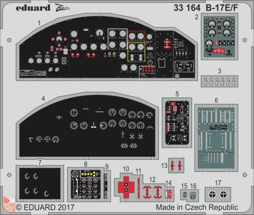 Eduard Accessories 1:32 B-17E/F for HKM