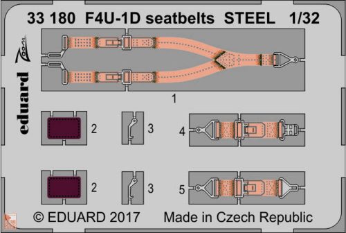 Eduard Accessories 1:32 F4U-1D seatbelts STEEL for Tamiya