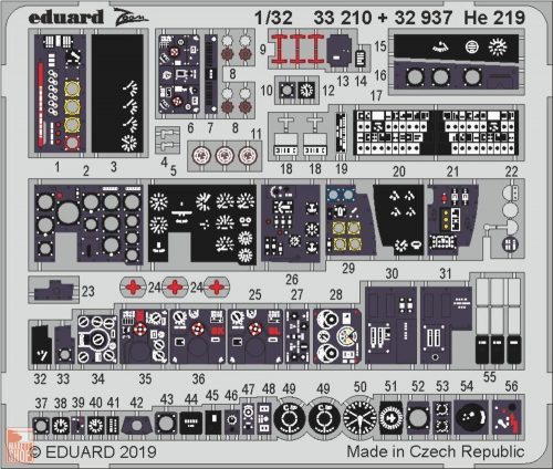 Eduard Accessories 1:32 He 219 for Revell