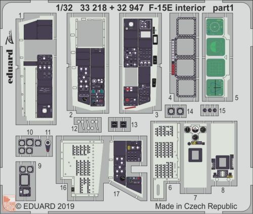 Eduard Accessories 1:32 F-15E interior for Tamiya