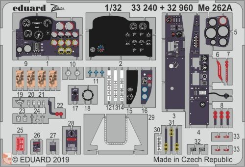 Eduard Accessories 1:32 Me 262A for Revell