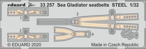 Eduard Accessories 1:32 Sea Gladiator seatbelts STEEL for ICM