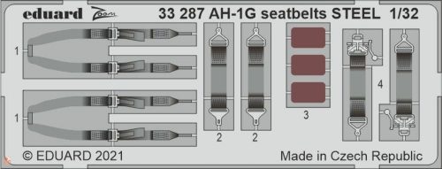 Eduard Accessories 1:32 AH-1G seatbelts STEEL 1/32 for ICM