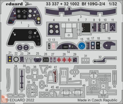 Eduard Accessories 1:32 Bf 109G-2/4 for REVELL