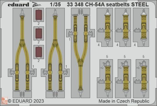 Eduard Accessories 1:35 CH-54A seatbelts STEEL 1/35 ICM