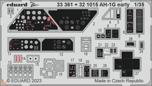 Eduard Accessories 1:32 AH-1G early seatbelts STEEL 1/35