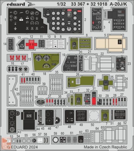 Eduard Accessories 1:32 A-20J/K  HKM