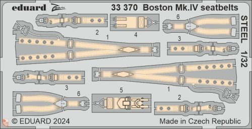 Eduard Accessories 1:32 Boston Mk.IV seatbelts STEEL  HKM