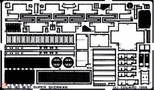 Eduard Accessories 1:35 M51 Super Sherman Detailbausatz