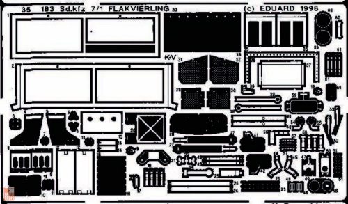 Eduard Accessories 1:35 Sd.kfz 7/1 Flakvierling Detailbausatz