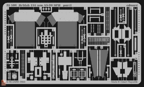 Eduard Accessories 1:35 Britische 155 mm AS-90 Selbstfahrlafette Fotoätzsatz