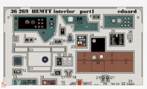 Eduard Accessories 1:35 HEMTT interior for Italeri