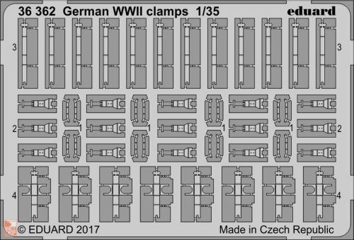 Eduard Accessories 1:35 German WW2 clamps