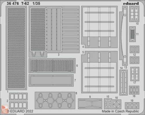 Eduard Accessories 1:35 T-62 for ZVEZDA