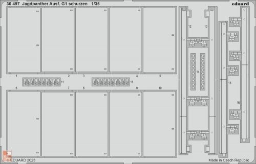 Eduard Accessories 1:35 Jagdpanther Ausf. G1 schurzen 1/35 for ACADEMY