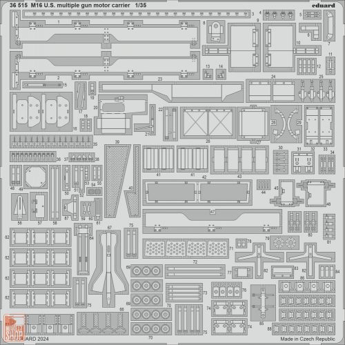 Eduard Accessories 1:35 M16 U.S. multiple gun motor carrier 1/35 TAMIYA