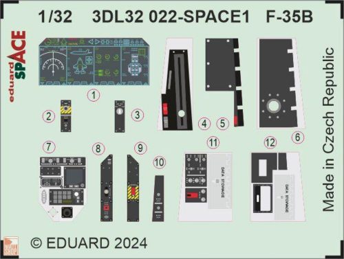 Eduard Accessories 1:32 F-35B SPACE 1/32