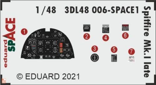 Eduard Accessories 1:48 Spitfire Mk.I late SPACE 1/48 for EDUARD