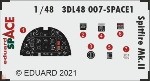 Eduard Accessories 1:48 Spitfire Mk.II SPACE 1/48 for EDUARD