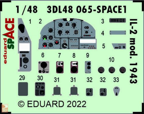 Eduard Accessories 1:48 Il-2 mod. 1943 SPACE 1/48