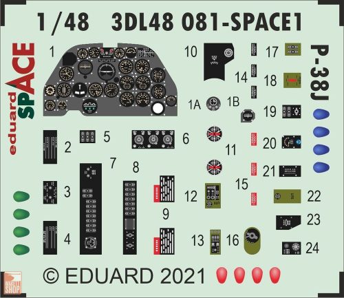 Eduard Accessories 1:48 P-38J SPACE