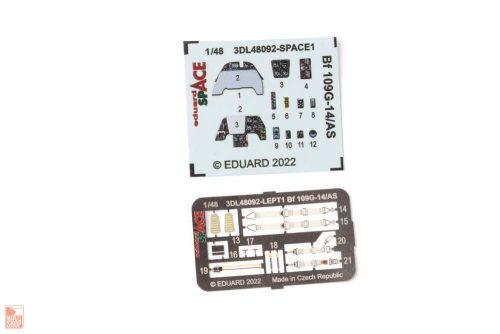 Eduard Accessories 1:48 Bf 109G-14/AS SPACE for EDUARD