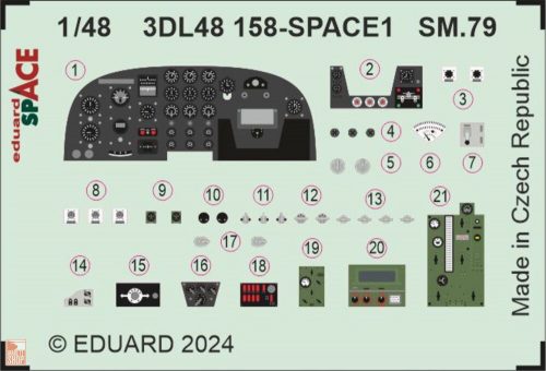 Eduard Accessories 1:48 SM.79 SPACE 1/48 EDUARD