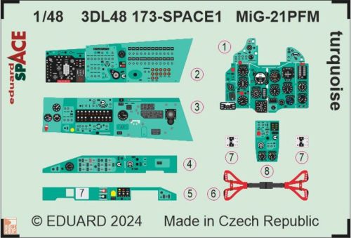 Eduard Accessories 1:48 MiG-21PFM turquoise SPACE 1/48 EDUARD