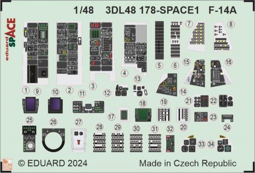 Eduard Accessories 1:48 F-14A SPACE  GREAT WALL HOBBY