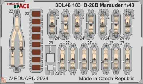 Eduard Accessories 1:48 B-26B Marauder SPACE  ICM