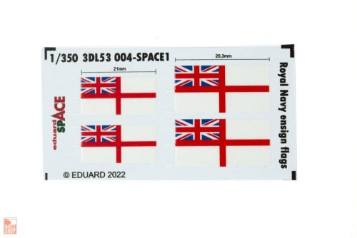 Eduard Accessories 1:350 Royal Navy ensign flags SPACE